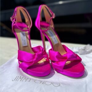 Jimmy Choo Fuchsia Satin Heels